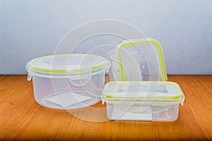 Transparent plastic container