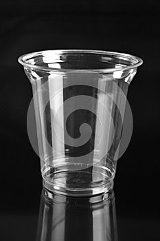 Transparent plastic cup