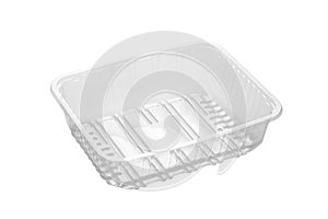 Transparent plastic food tray