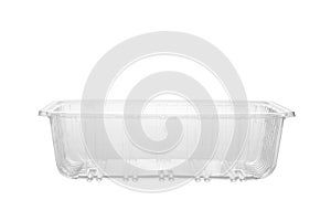 Transparent plastic food tray