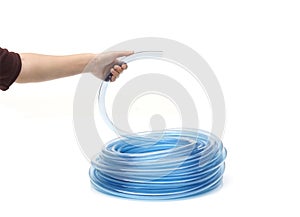 Transparent plastic water hose