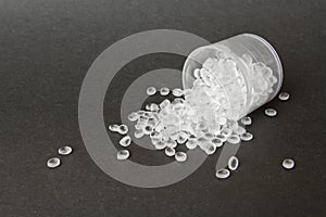 Transparent Polyethylene granules. HDPE.Plastic pellets. Plastic Raw material