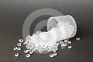 Transparent Polyethylene granules. HDPE.Plastic pellets. Plastic Raw material