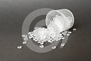 Transparent Polyethylene granules. HDPE.Plastic pellets. Plastic Raw material