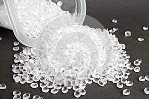 Transparent Polyethylene granules. HDPE.Plastic pellets. Plastic Raw material