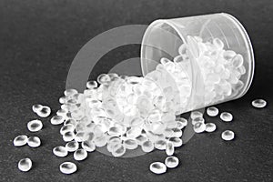 Transparent Polyethylene granules. HDPE.Plastic pellets. Plastic Raw material