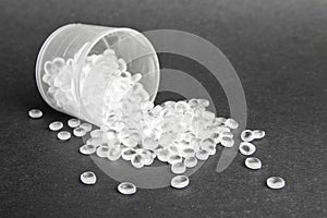 Transparent Polyethylene granules. HDPE.Plastic pellets. Plastic Raw material