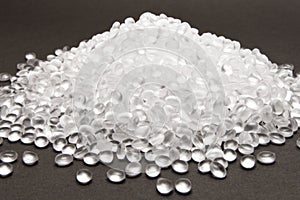 Transparent Polyethylene granules  .HDPE Plastic pellets.  Plastic Raw material photo