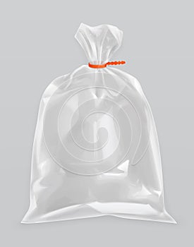 Transparent polyethylene package photo