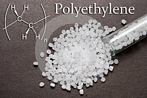 Transparent Polyethylene pellets.Polyethylene is a chemical formula. Plastic Raw material .Plastic granules