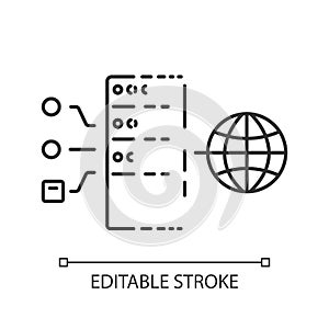 Transparent proxy linear icon