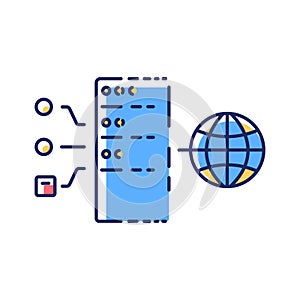 Transparent proxy RGB color icon