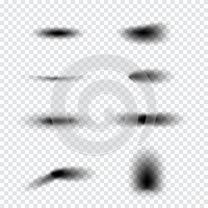 Transparent realistic shadow effect set. Web banner.