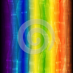 Transparent ribbons over multicolored background. Rainbow gradient