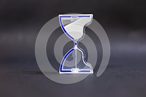 Transparent Sand Time Management Tool On Black Background