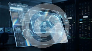 Transparent Futuristic Screen Interface Close Up