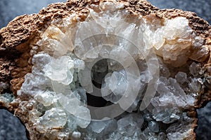transparent shiny rock crystals
