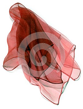 Transparent silk foulard