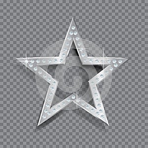Transparent silver star