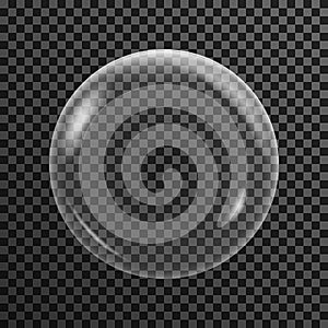 Transparent soap bubble