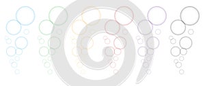 Transparent colourful soap bubbles set, vector illustration photo