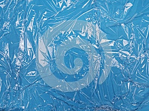 Transparent structured plastic foil