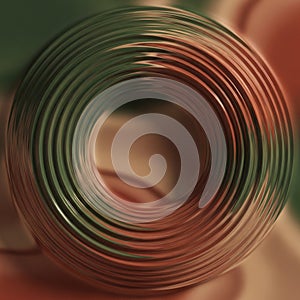 A transparent swirling vortex like structure with concentric