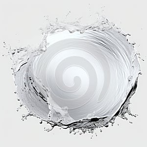 Transparent swirling water splash isolated on background