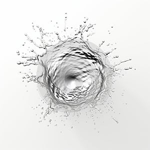 Transparent swirling water splash isolated on background
