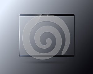 Transparent touch screen laptop template