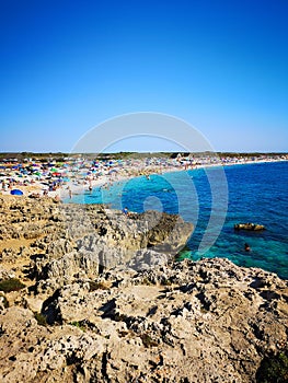 Transparent and turquoise sea in Villasimius. Sardinia