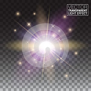 Transparent Vector Effects Series. Easy replacement of the background light rays shine starlet explode spark sparkle illuminated