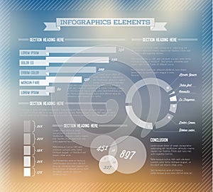 Transparent Vector set of Infographic elements