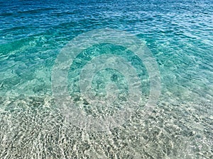 Transparent water of a beach in Sardinia