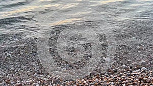 Transparent water in the beautiful beach Urbani, Marche region