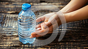 Transparent water bottle