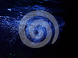 transparent water with bubbles, background texture