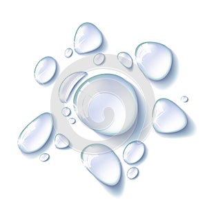 Transparent water drop