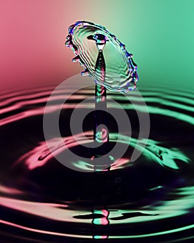 A Transparent Water Drop Image On A Two Toned Background