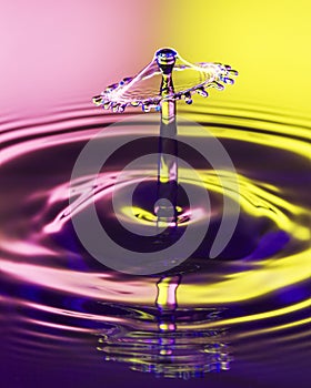 A Transparent Water Drop Image On A Two Toned Background