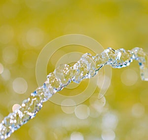 Transparent water jet as background