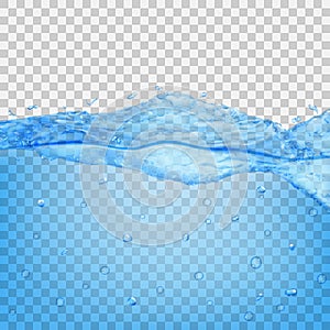 Transparent water wave