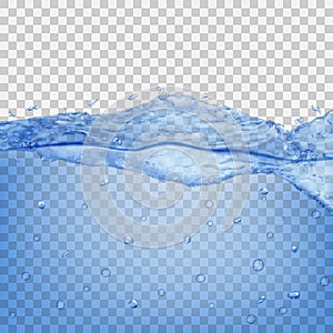 Transparent water wave