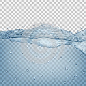 Transparent water wave