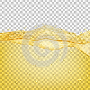 Transparent water wave