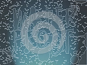 A transparent watertext