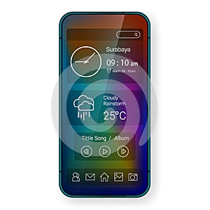 Transparent widget user interface home screen smartphone