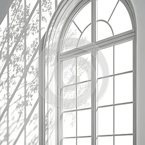 Transparent window shadow overlay template