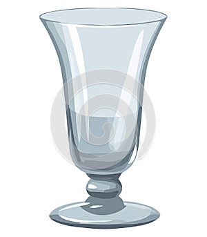 Transparent wineglass symbolizes fragility