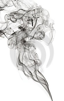 Transparented black cloud of smoke